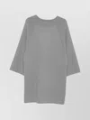 Max Mara Luisa Crew Neck Knit Dress With Buttons In Gray