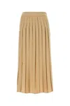 Max Mara Luisa Pleated A-line Skirt In Ecru