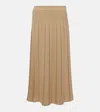 Max Mara Luisa Pleated A-line Skirt In Neutrals