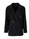 Max Mara Lukas Double-breasted Box Coat In Black