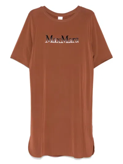 Max Mara Luna Mini Dress In Brown