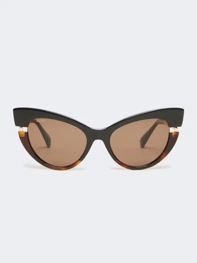 Max Mara Lunettes Ail-de-chat En Acétate In Brown