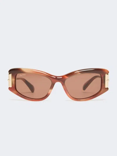 Max Mara Lunettes Carrées En Acétate In Brown