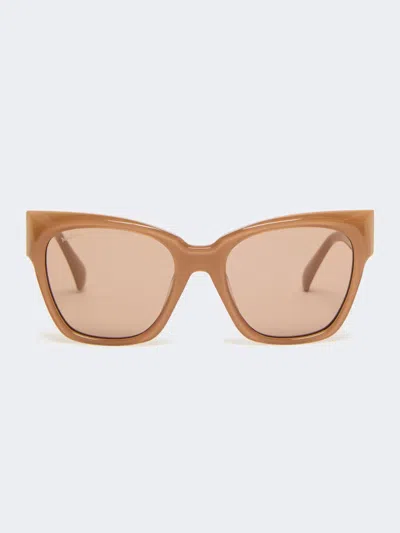 Max Mara Lunettes De Soleil Forme Papillon In Brown