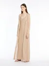 Max Mara Lurex Viscose Yarn Cardigan In Light Yellow