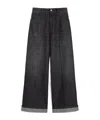 Max Mara 's  Lusso Wide Leg Jeans In Black