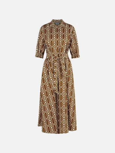 Max Mara 'luxgi' Brown Cotton Dress