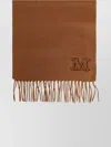 Max Mara Luxurious Cashmere Scarf Featuring Fringe Trim In Brown