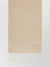 Max Mara Luxurious Cashmere Scarf Featuring Fringe Trim In Neutral