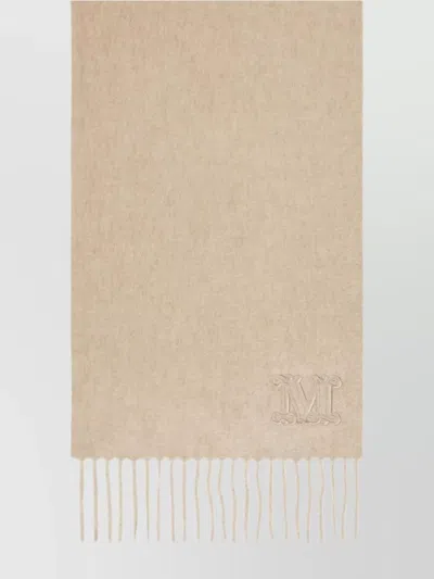 MAX MARA LUXURIOUS CASHMERE SCARF FEATURING FRINGE TRIM