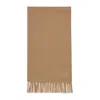 Max Mara Monogram Fringed-edge Cashmere Scarf In Brown
