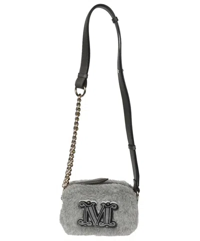 Max Mara Luxurious Grey Silk Crossbody Bag For Women