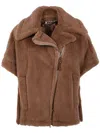 Max Mara Newmanto Shearling Jacket In Brown