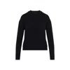 Max Mara Luxurious Wool And Cashmere Blend Sweater With Classic Fit And Ribbed Details In Black