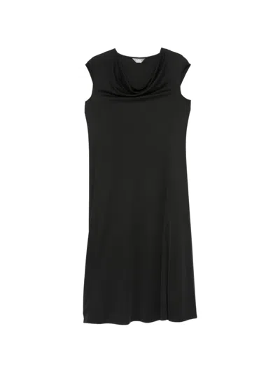Max Mara Lvetusta Cowl-neck Sleeveless Midi Dress In Black