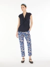 Max Mara Lyocell Jersey Top In Navy