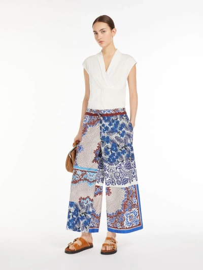 Max Mara Lyocell Jersey Top In White
