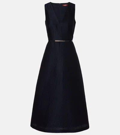 Max Mara Lyon Cotton And Silk-blend Cloqué Midi Dress