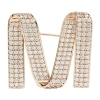 Max Mara Crystal-embellished Brooch In Gold
