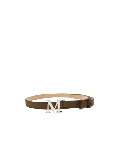 Max Mara M Monogram Buckle Belt In Multi