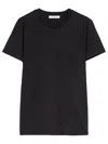 Max Mara Papaia Logo Cotton T-shirt In Black