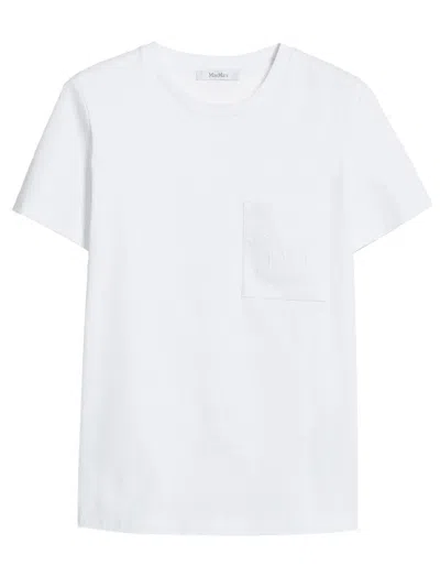 Max Mara M Monogram Cotton Jersey T Shirt In White