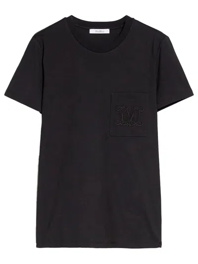Max Mara M Monogram Cotton Jersey T-shirt Clothing In Black