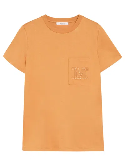 Max Mara M Monogram Cotton Jersey T-shirt In Orange
