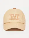 Max Mara M Monogram Logo Trucker Cap In Beige