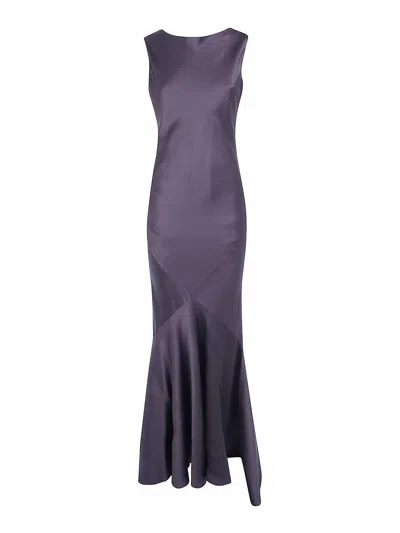Max Mara M Serum Long Dress In Brown