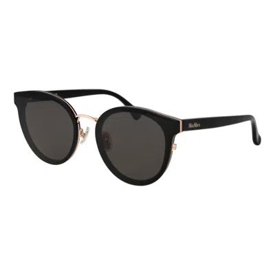 Max Mara Ma-1064949 Acetate Panto Sunglasses In Black
