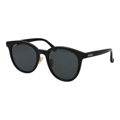 Max Mara Ma-1064951 Acetate Panto Sunglasses In Black