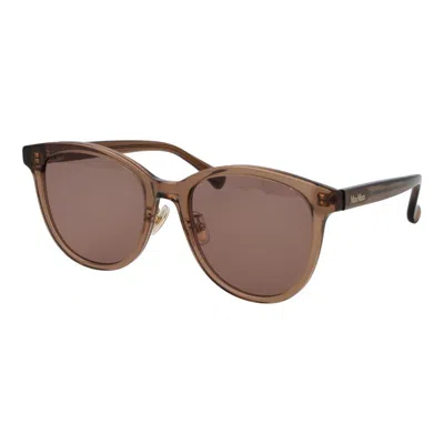 Max Mara Ma-1064956 Butterfly Acetate Sunglasses In Brown