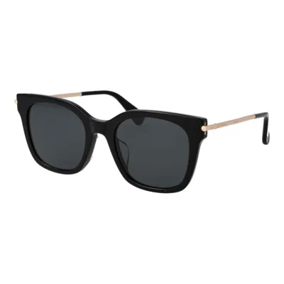 Max Mara Ma-1064957 Acetate Cat Eye Sunglasses In Black