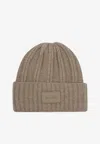 Max Mara Macbeth Wool Cashmere Ribbed Hat Hats Beige In Neutral