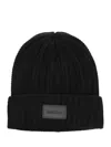 Max Mara Macbeth Wool Cashmere Ribbed Hat Hats Black In Multi