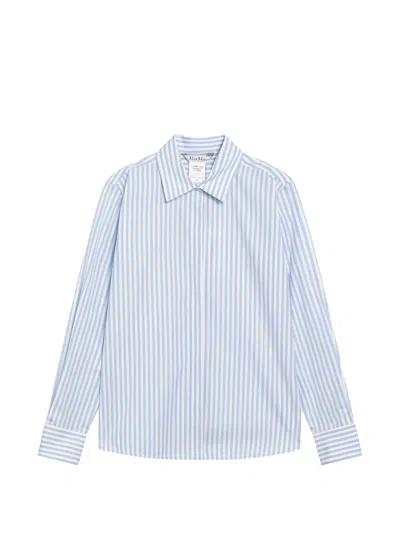 Max Mara Maccenni Striped Shirt In Blue