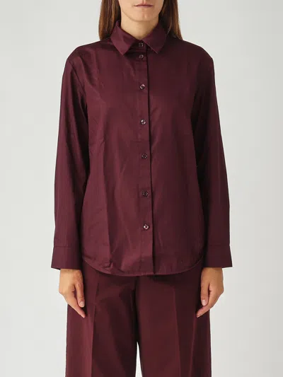 Max Mara Macina Shirt In Burgundy