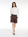 Max Mara Macramé And Poplin Shirt In Optical White