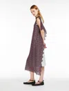 Max Mara Macramé Lace Dress In Plum