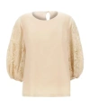 Max Mara Macramé Sleeve Blouse In Multi