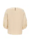 Max Mara Macramé Sleeve Blouse In Multi