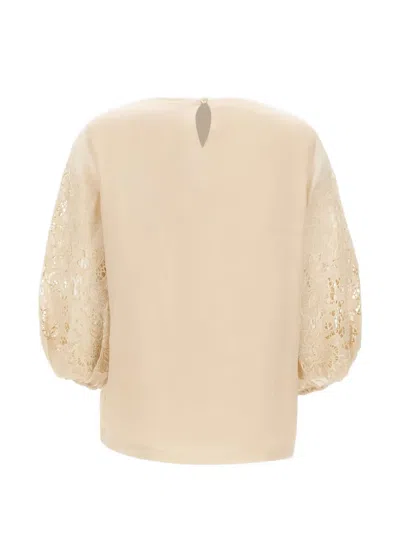 Max Mara Macramé Sleeve Blouse In Multi