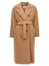 Max Mara Madame Wool And Cashmere Coat In Brown