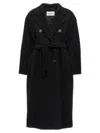 Max Mara Womens Black Madame Belted Wool And Cashmere Coat In Black