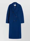 Max Mara Madame 101801 Iconic Double Breasted Coat In Blue