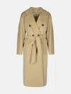 Max Mara Madame' Beige Wool Blend Coat In Beige