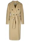 Max Mara Madame' Beige Wool Blend Coat In Neutrals