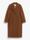 Max Mara 101801 Double-breasted Wool Coat In Brown