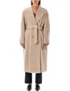 Max Mara Cles Single-breasted Wool Coat In Beige